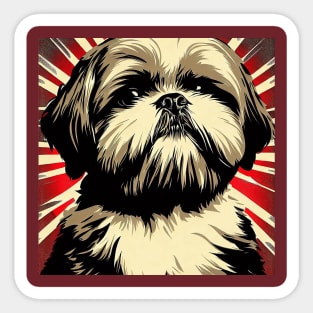 Shih Tzu Pop Art Sticker